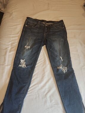 Judy Blue Dark Blue Distressed Skinny Jeans